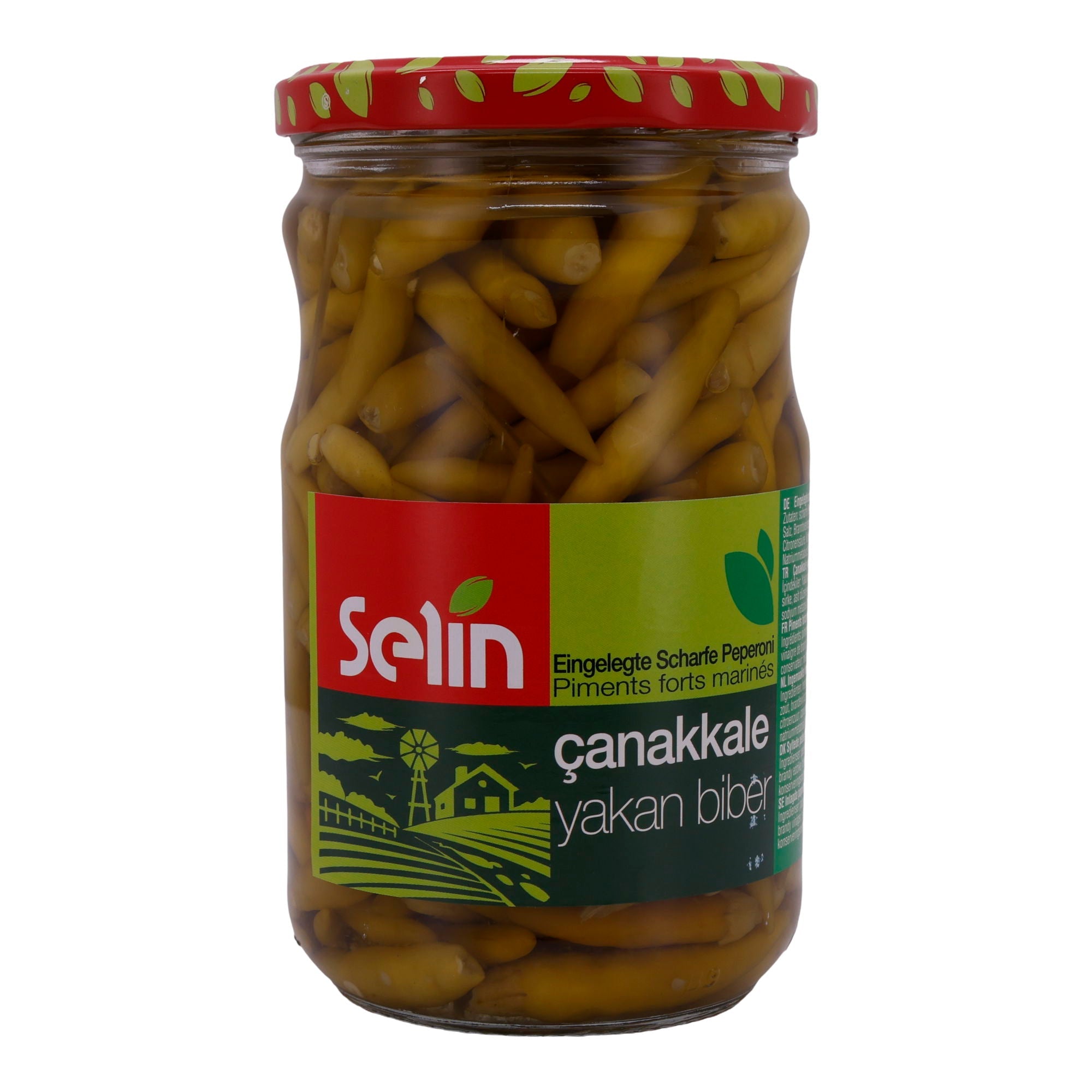 Peperoni Selin | Jalapenos | Frisch & würzig | 580g (310g Abtropfgewicht) SELIN